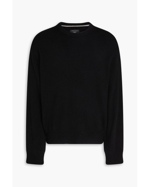 Rag & Bone Black Downing Cashmere Sweater for men