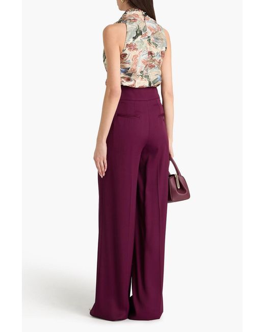 Altuzarra Natural Sleary Draped Printed Silk-Twill Top