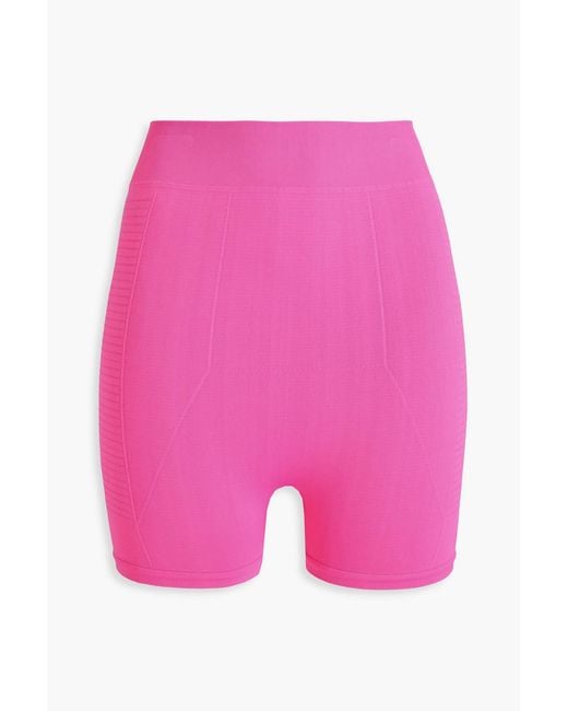 Rick Owens Pink Stretch-piquè Shorts