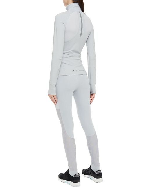 Adidas By Stella McCartney Gray Leopard-print Stretch leggings