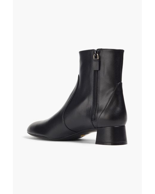 Stuart Weitzman Black Vivienne 30 Leather Ankle Boots