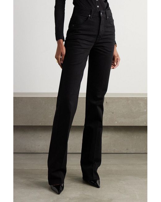 Tom Ford Black High-rise Flared Jeans