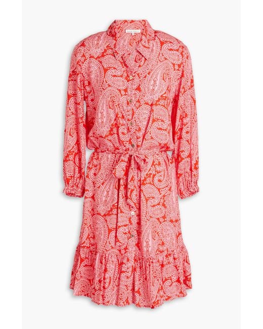 Heidi Klein Red Tangier hemdkleid in minilänge aus webstoff mit paisley-print