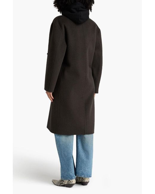 Acne Black Double-Breasted Wool And Alpaca-Blend Felt Coat
