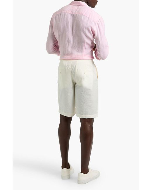 Orlebar Brown Natural Wetherlam Cotton-Blend Poplin Shorts for men