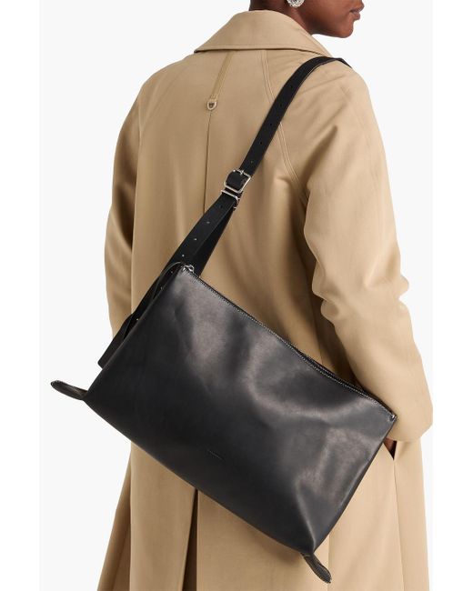 Jil Sander Black Leather Shoulder Bag