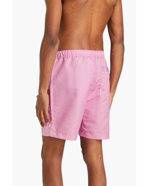 Jacquemus Pink De Bain Mid-length Logo-print Swim Shorts for men