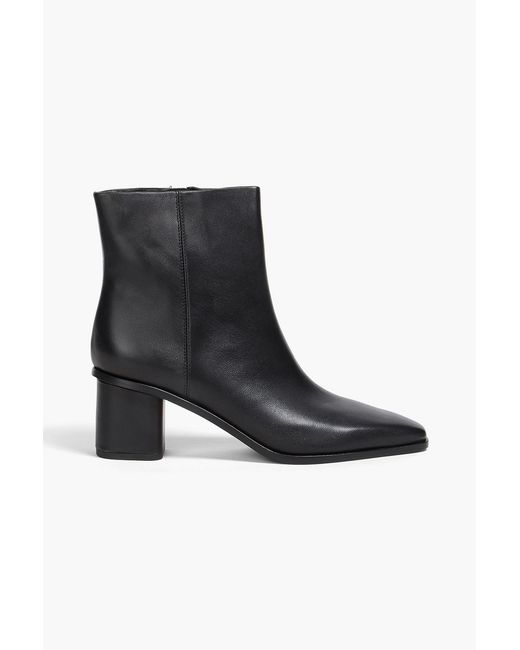 Vince Black Gema Leather Ankle Boots