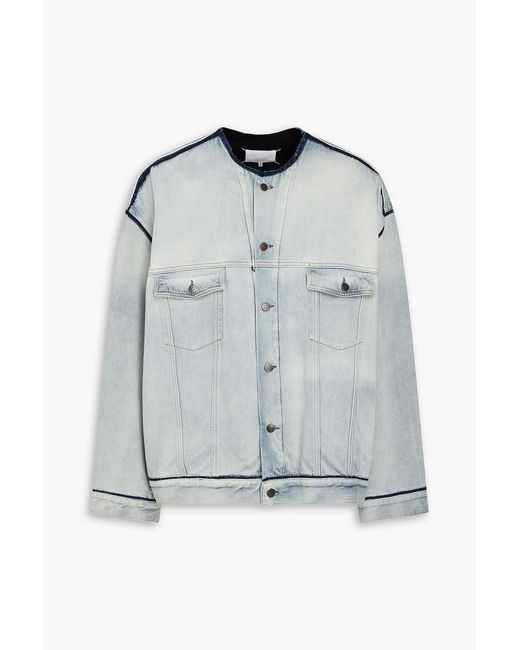 Maison Margiela Blue Frayed Denim Jacket for men