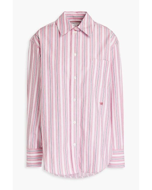 Victoria Beckham Pink Striped Cotton Shirt