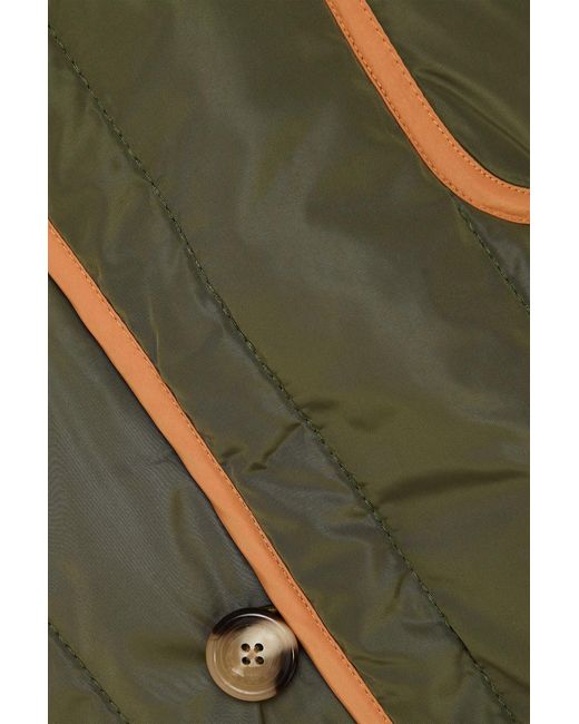 S.S.Daley Green Durham Corduroy-trimmed Shell Jacket