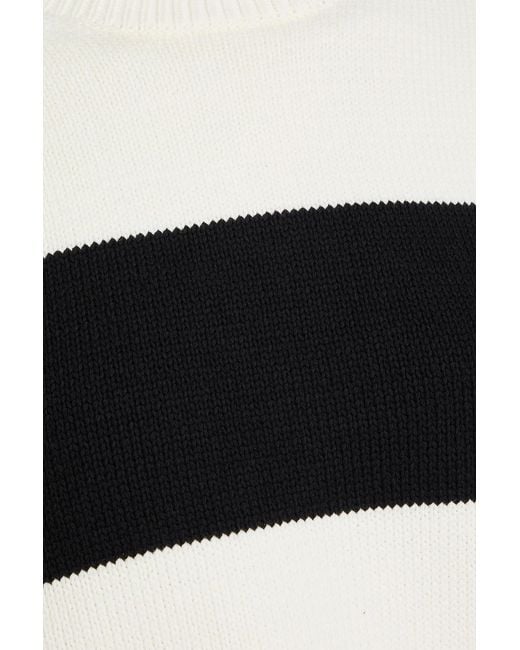Totême  Black Striped Cotton-blend Sweater