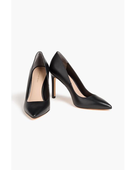 Stuart Weitzman Black Leigh 95 Leather Pumps
