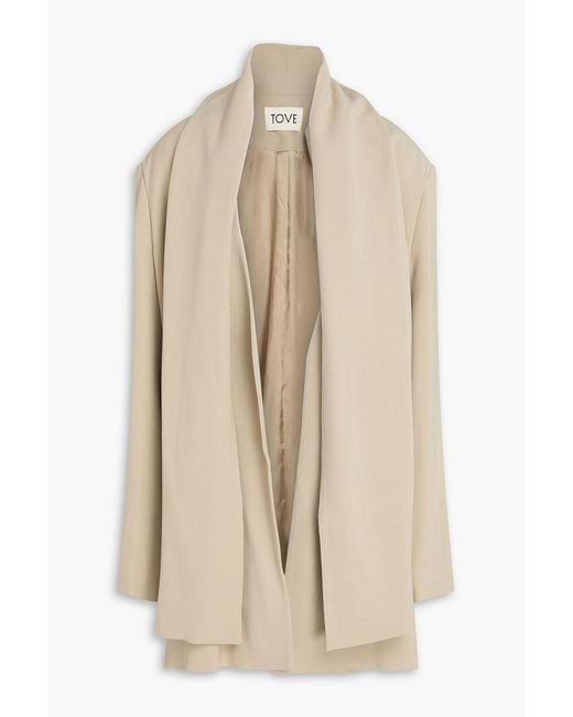 TOVE Natural Iman Draped Twill Jacket