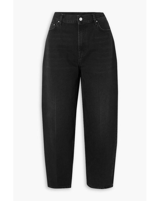 Totême  Black High-rise Barrel-leg Jeans