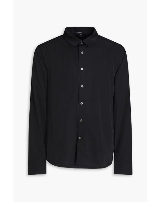 James Perse Black Matte Cabana Poplin Shirt for men