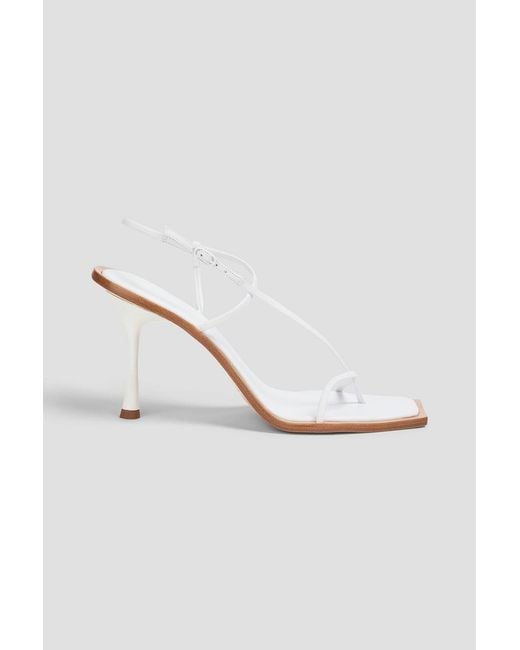 STUDIO AMELIA White Filament 90 Leather Sandals