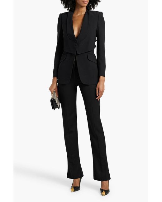 Alexander McQueen Black Wool Flared Pants