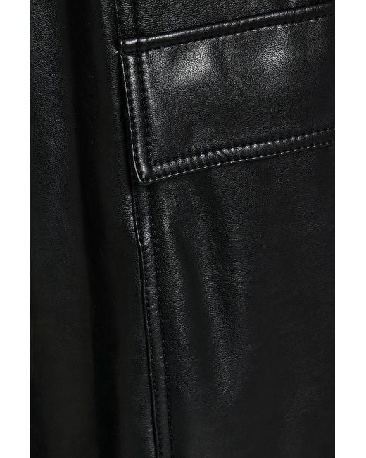 Jonathan Simkhai Black Sofia Faux Leather Cargo Pants