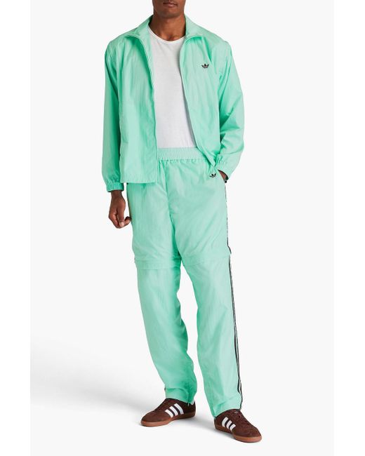 Adidas Originals Green Convertible Shell Track Pants for men