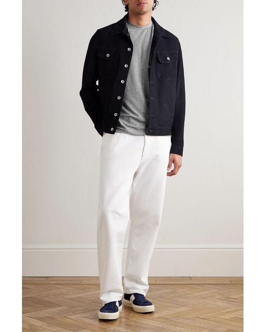 Tom Ford Gray Stretch Cotton And Modal-Blend T-Shirt for men