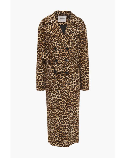 Ba&sh Fauve Leopard-print Cotton Trench Coat | Lyst Australia