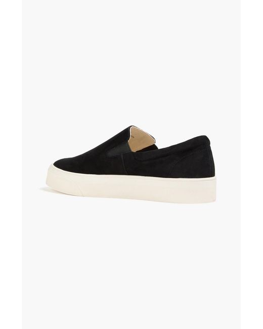 A.Emery Black August Suede Slip-On Sneakers