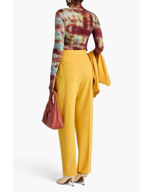 Stella McCartney Yellow Twill Straight-leg Pants