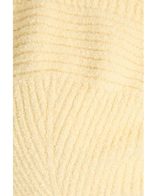 Nanushka White Amra cropped oberteil aus chenille aus einer baumwollmischung