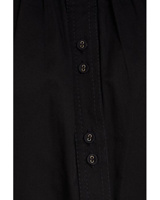 Aje. Black Parfum corset verziertes hemd aus baumwollpopeline mit cut-outs
