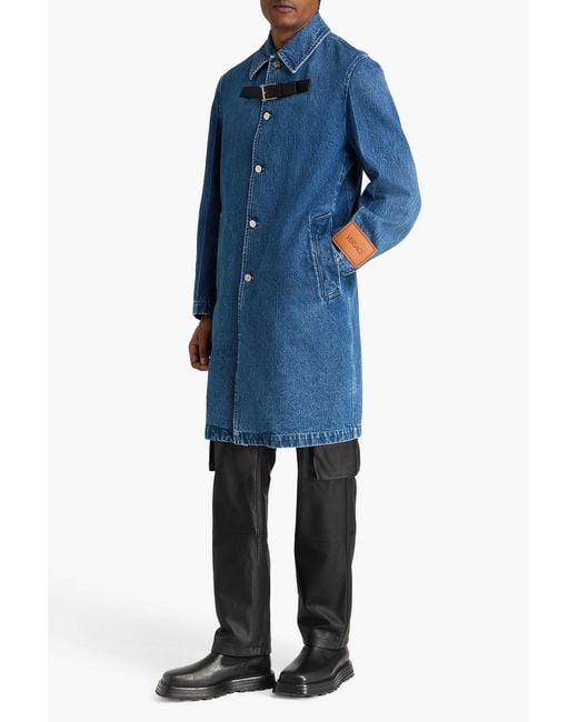 Versace Blue Denim Coat for men