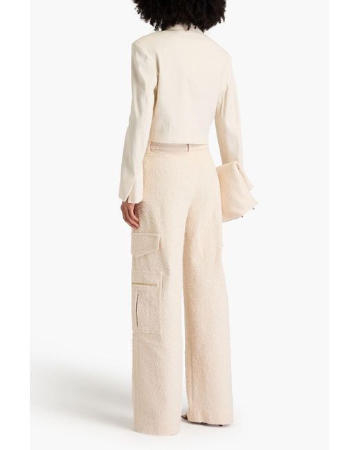 Zimmermann Natural Belted Cotton-blend Terry Cargo Pants