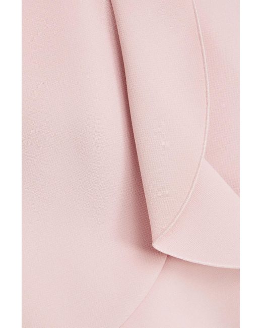 RED Valentino Pink Skirt-effect Ruffled Crepe Shorts