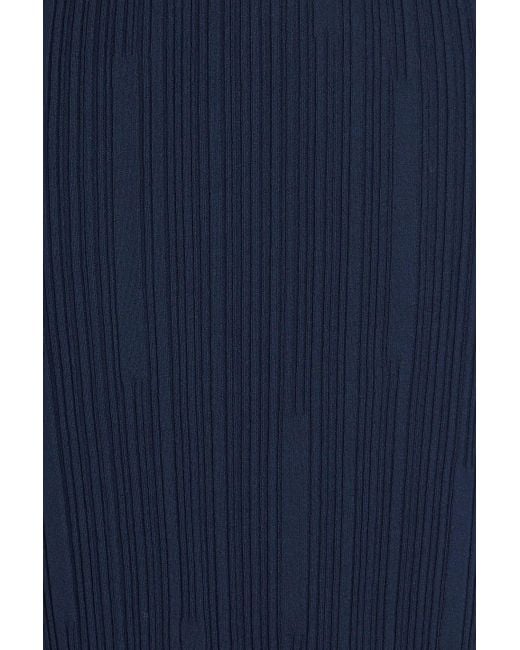 Jacquemus Blue Lenzuolo Ribbed-knit Turtleneck Maxi Dress