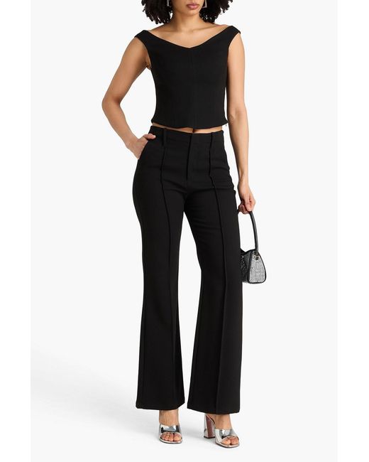 Jonathan Simkhai Black Crepe Flared Pants