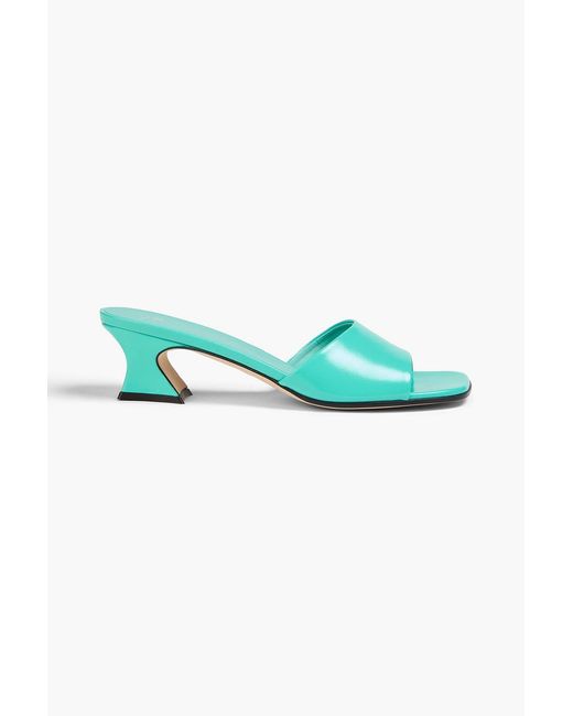 Giuseppe Zanotti Blue Solhene Leather Mules