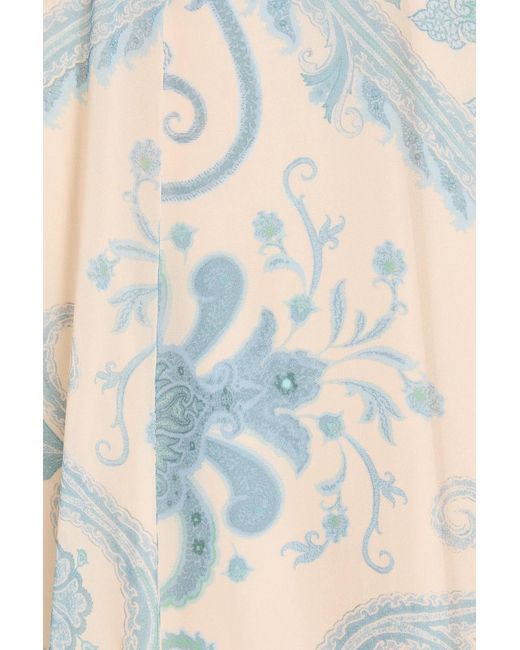 Zimmermann Blue Paisley-Print Georgette Maxi Dress