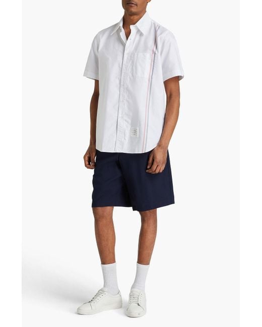 Thom Browne Hemd aus baumwoll-oxford mit streifen in White für Herren