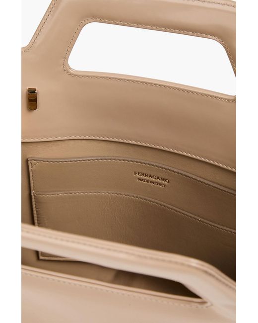 Ferragamo Natural Wanda Leather Tote