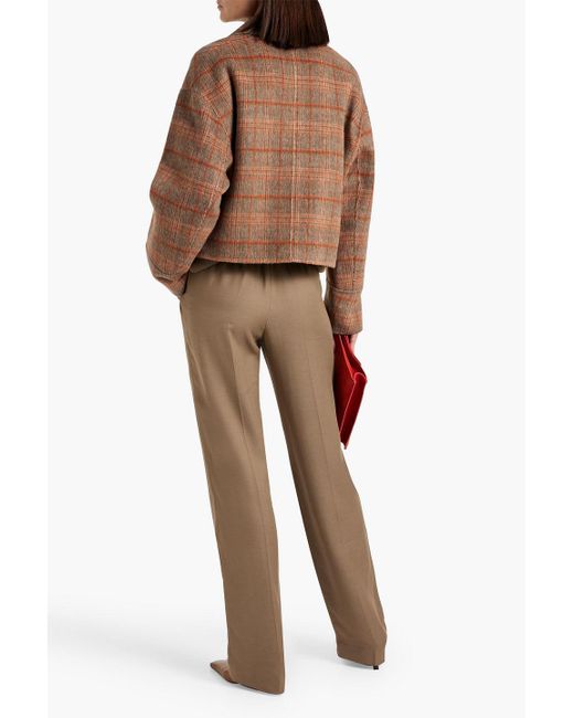 Joseph Brown Gerrard Checked Wool-blend Felt Jacket