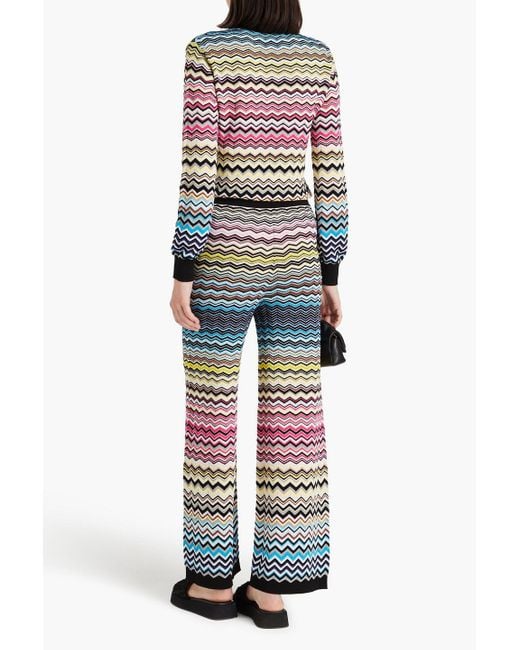Missoni White Crochet-knit Wide-leg Pants