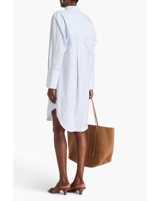 Rohe White Gestreiftes hemdkleid aus baumwollpopeline