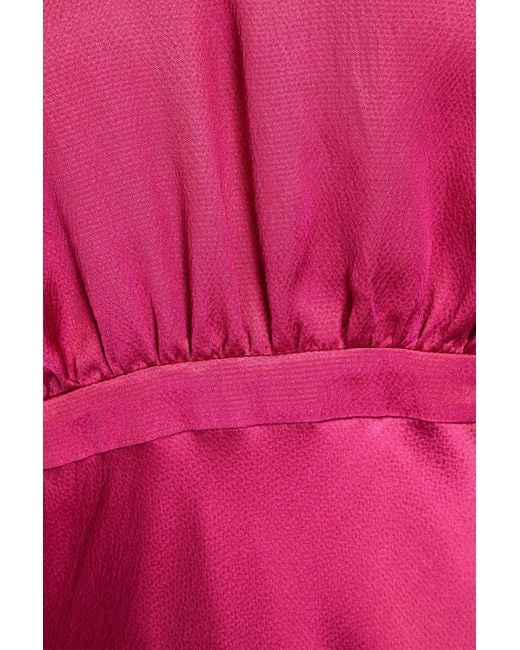 saloni adele hammered silk-satin maxi dress Saloni Adele Hammered Silk-satin Maxi Dress