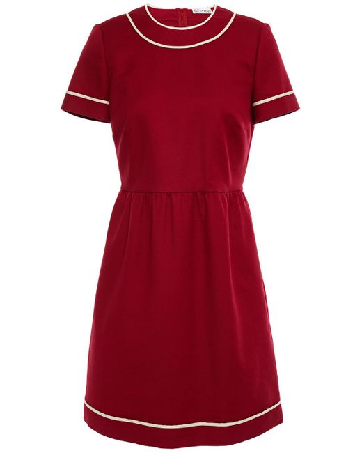 RED Valentino Gathered Cotton-blend Twill Mini Dress