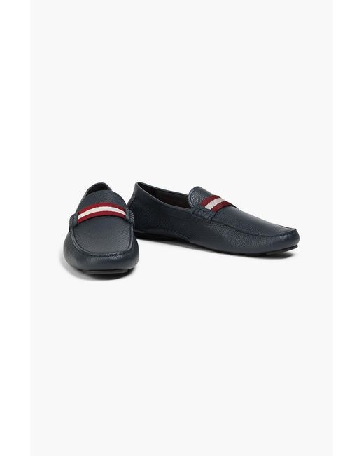 Bally Black Waltec Pebbled-Leather Driving Shoes for men
