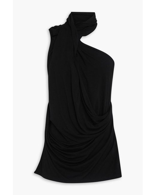 Entire studios Black Twisted Stretch-Jersey Top