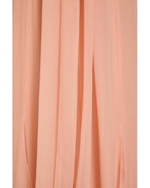 Alberta Ferretti Pink Silk-voile Gown