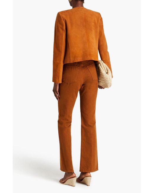 10 Crosby Derek Lam Orange Suede Jacket