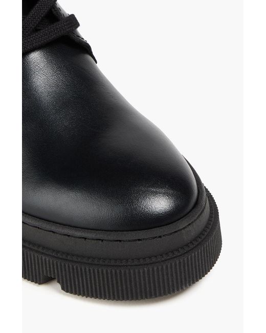 Claudie Pierlot Black Leather Combat Boots