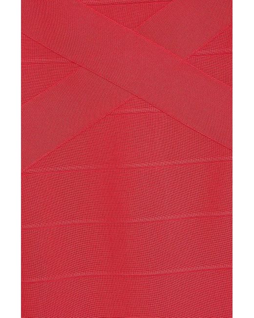 Hervé Léger Red Bandage Mini Dress